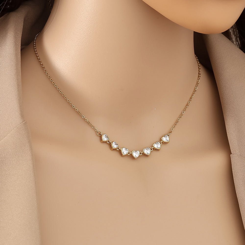 Kette "Diamond Heart" aus Edelstahl