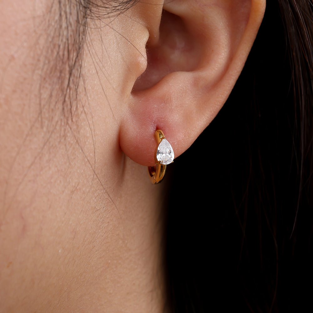 Ohrringe "Diamond Drop" aus Edelstahl