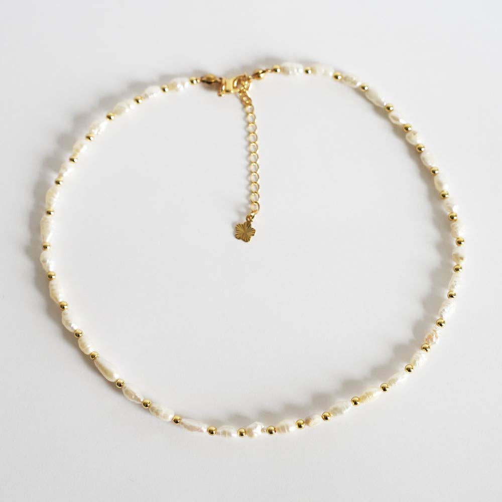 Choker "Rosie" aus Süßwasserperlen