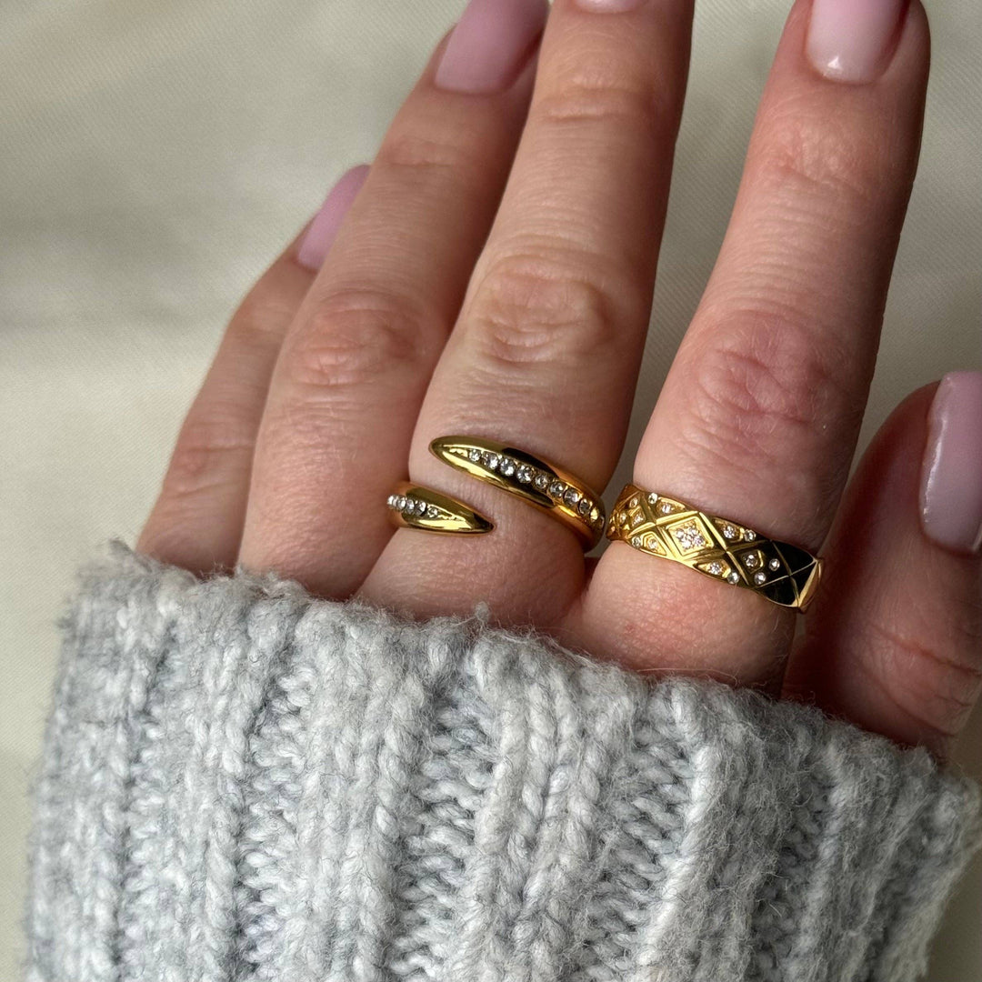Ring "Serpente" aus Edelstahl