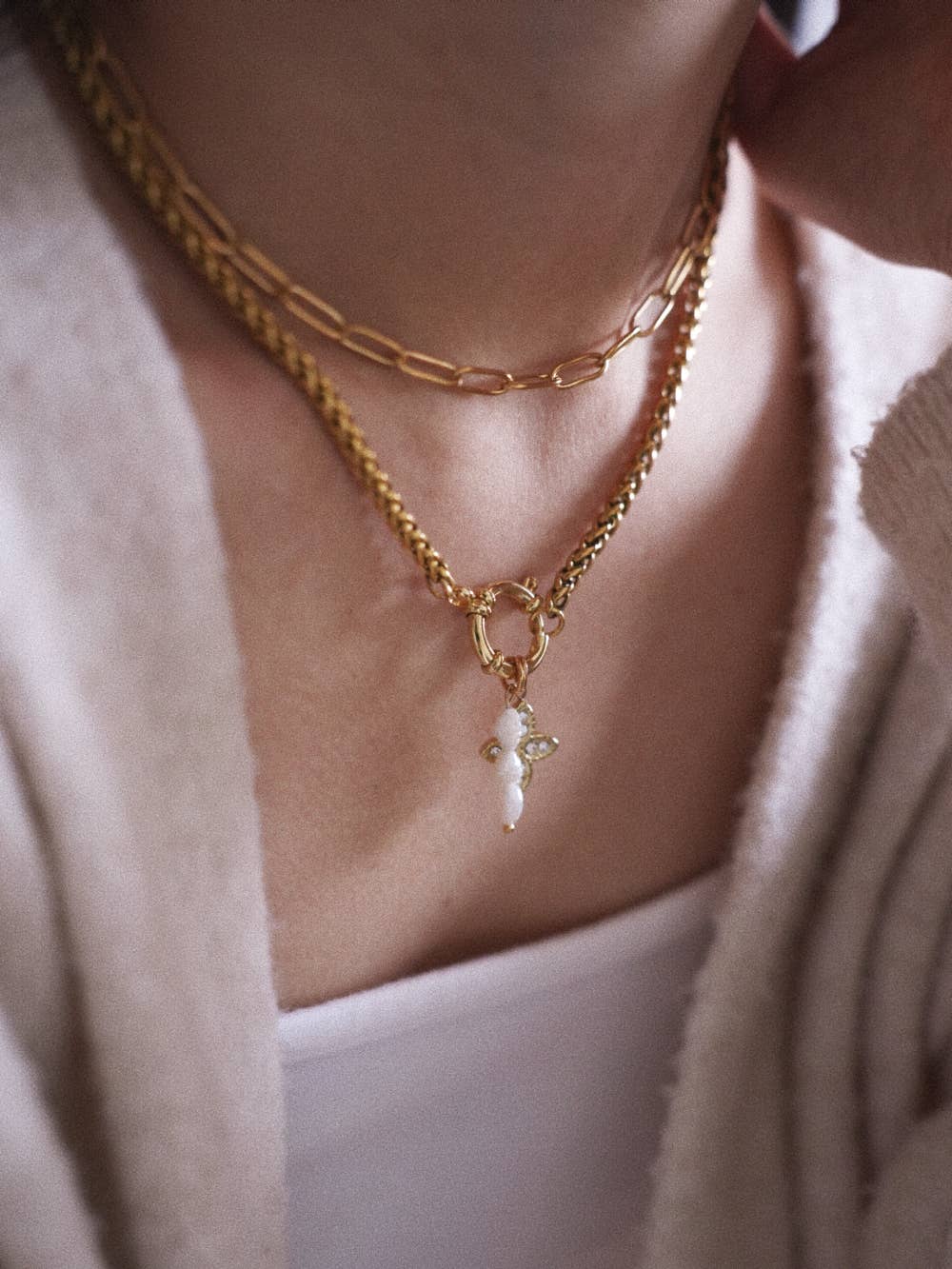 Charm mit drei Perlen