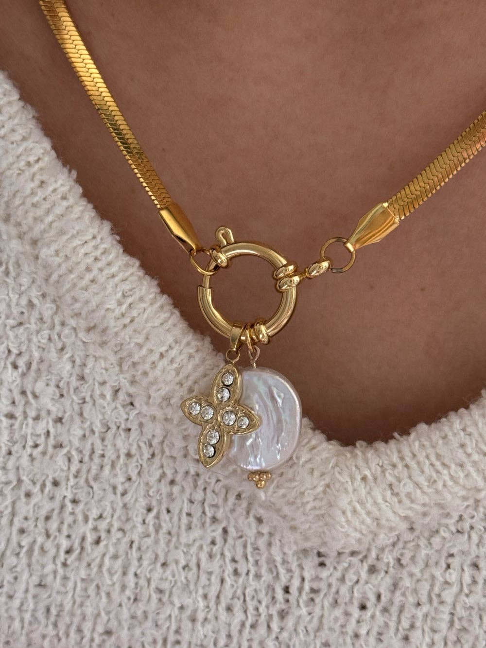 Charm aus Süßwasserperle