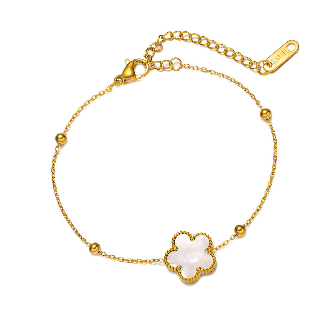 Armband mit schimmerndem Kleeblatt "One Clover"