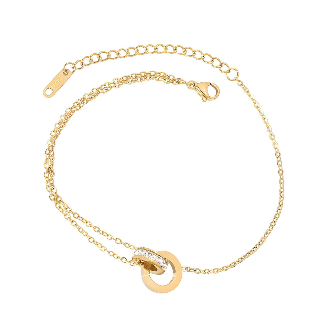 Vergoldetes Armkettchen "Bling Rings"