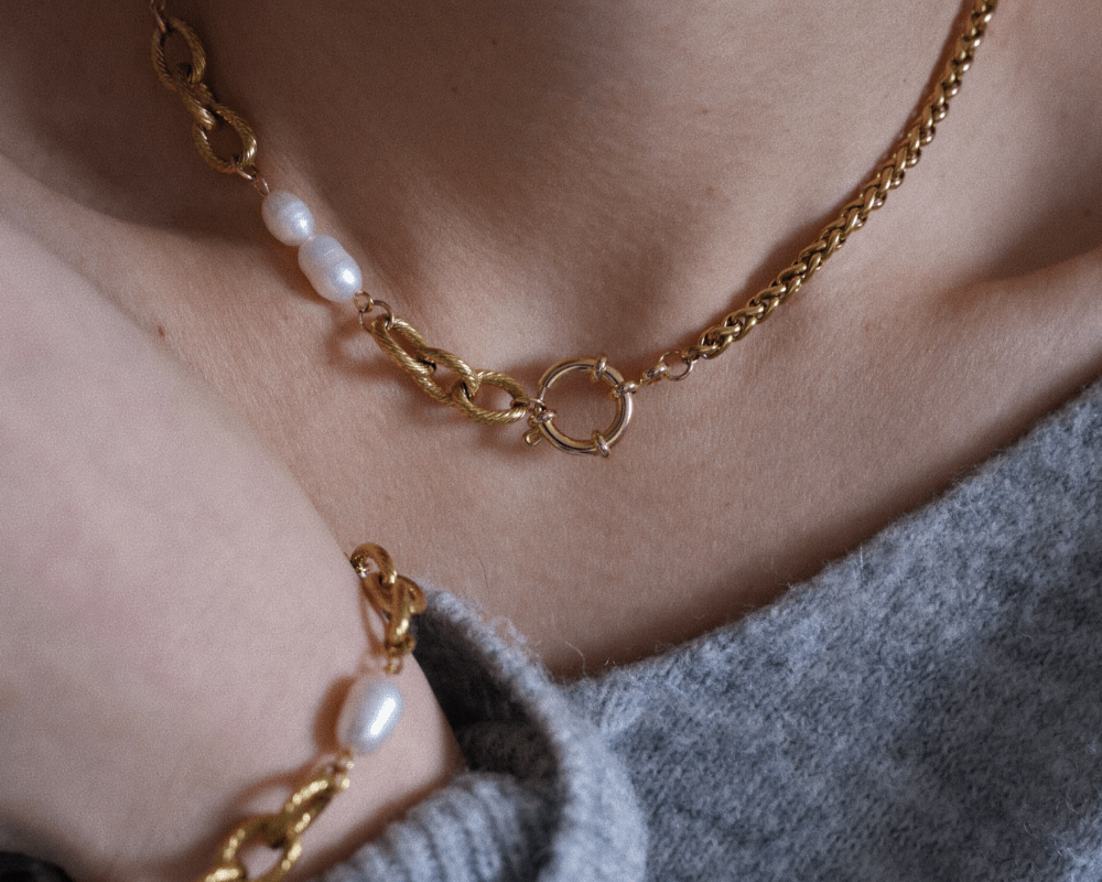 Halskette "Amy" aus 18kt vergoldetem Edelstahl