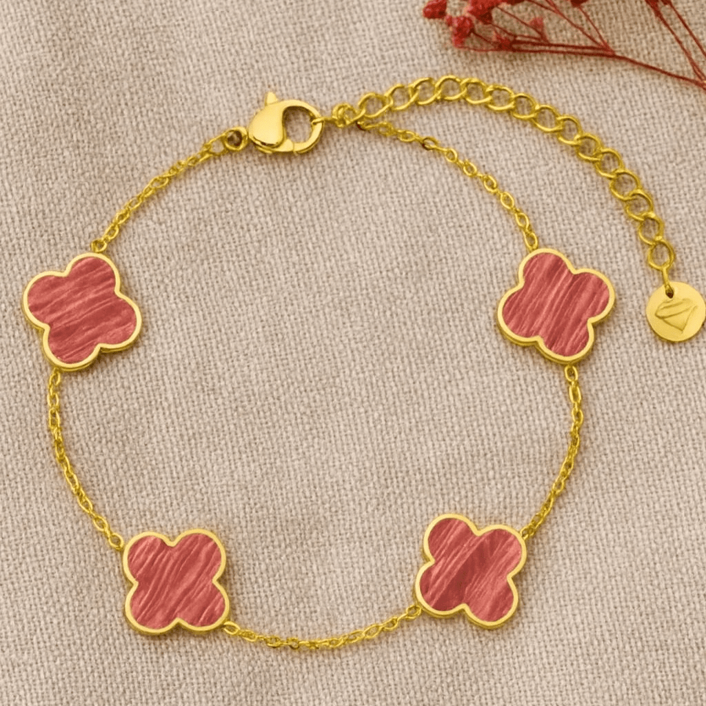 Fire Clover Armband | 18K vergoldet