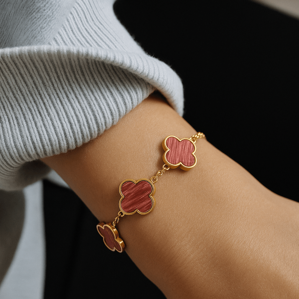 Fire Clover Armband | 18K vergoldet