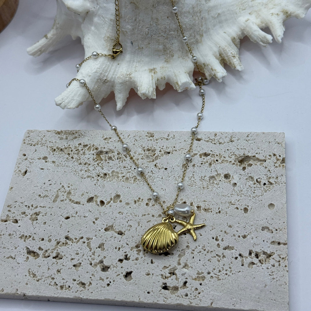 Kette "Seashell" aus 18kt vergoldetem Edelstahl