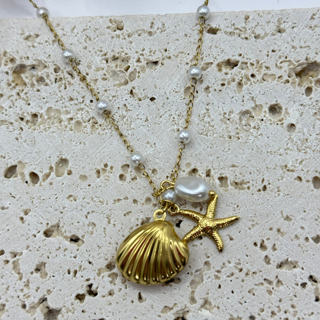 Kette "Seashell" aus 18kt vergoldetem Edelstahl