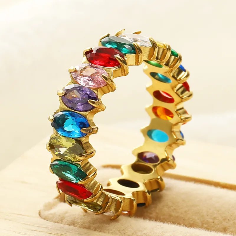 Ring "Color Shine" aus Edelstahl