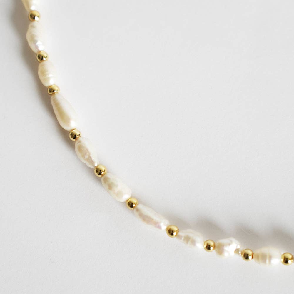 Choker "Rosie" aus Süßwasserperlen