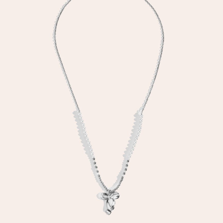 Halskette "Pearly Bowtie" mit Perlen