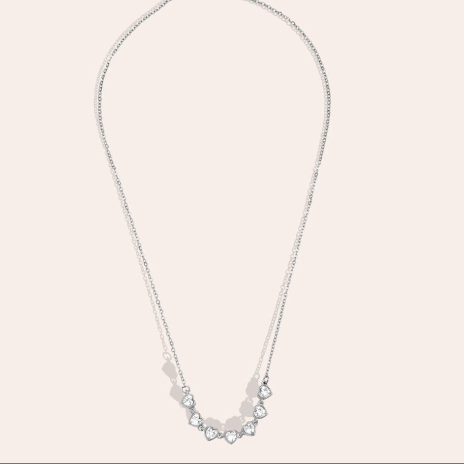 Kette "Diamond Heart" aus Edelstahl