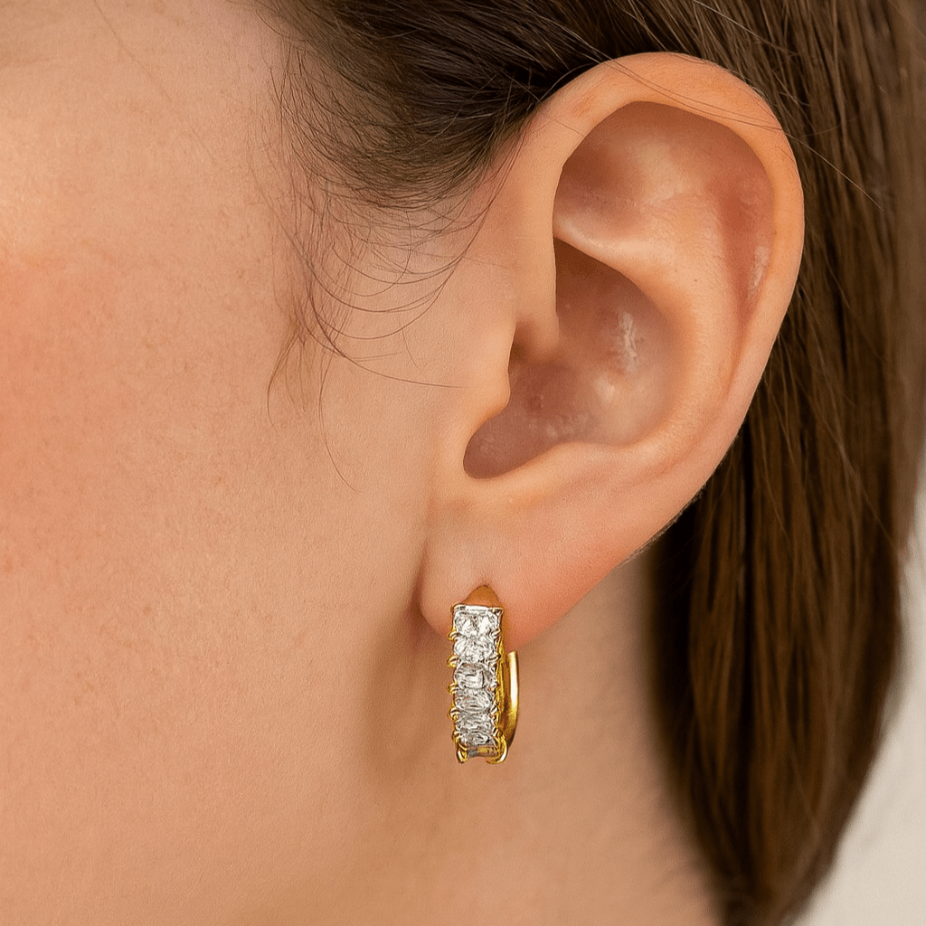 Hoop Ohrringe mit Zirkonia