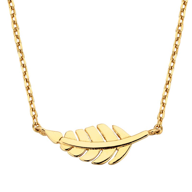 Collier Feder aus Gold 585