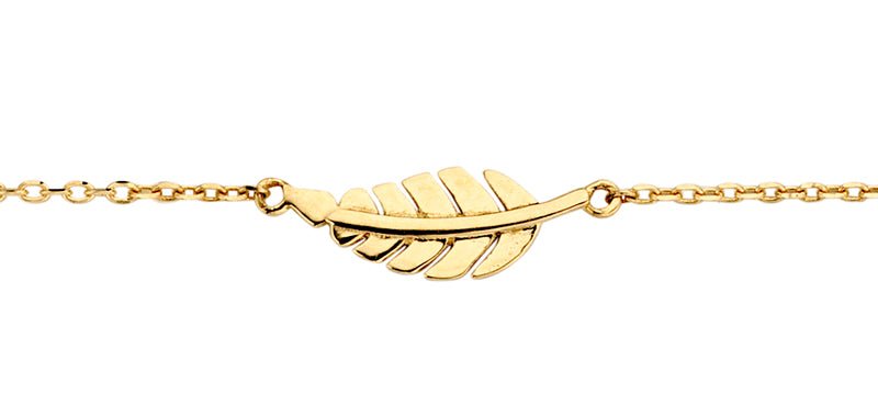 Armband Feder aus Gold 585