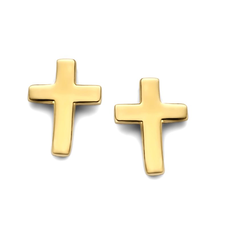 Ohrstecker Kreuz aus Gold 585