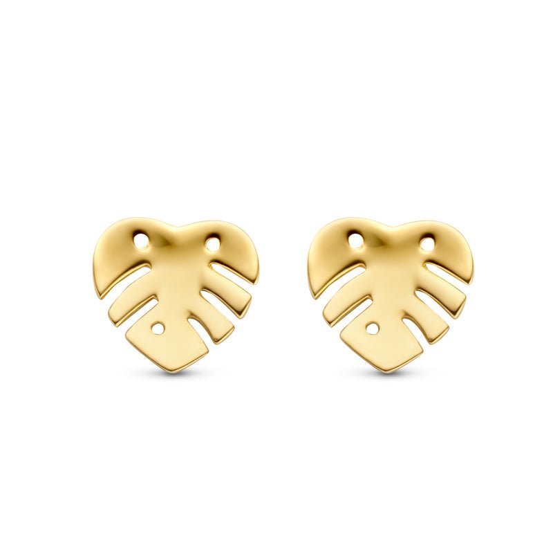 Ohrstecker Blatt aus Gold 585