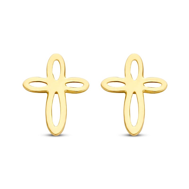 Ohrstecker Kreuz aus Gold 585