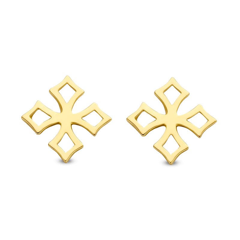 Ohrstecker Kreuz aus Gold 585