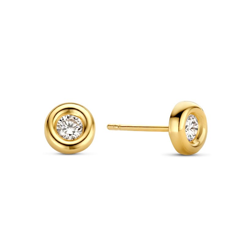 Ohrstecker mit Zirkonia 3 mm aus Gold 585