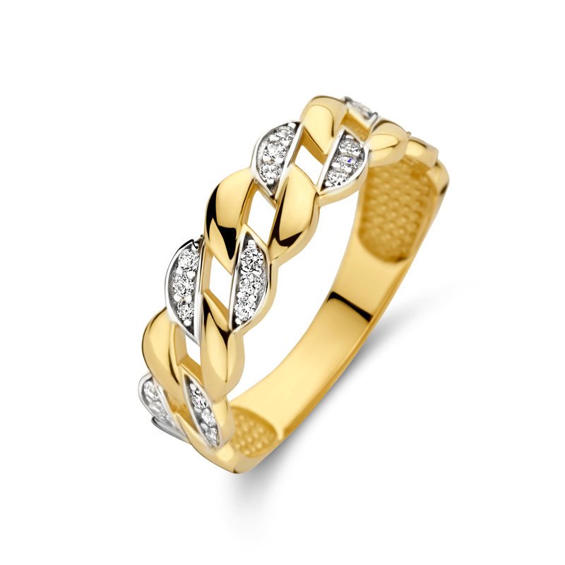 Damenring mit 24 Zirkonia aus Gold 585