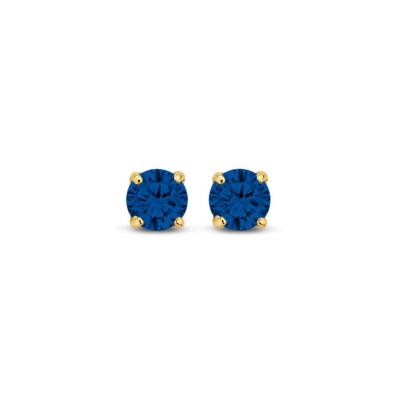 Ohrstecker Zirkonia blau 3mm aus Gold 585