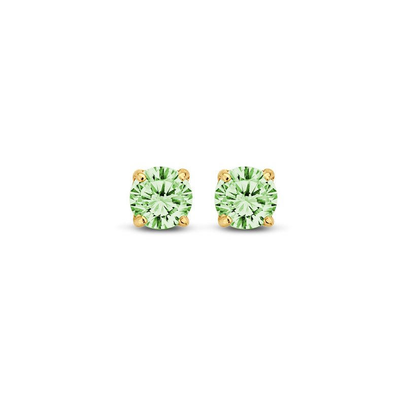 Ohrstecker Zirkonia peridot 3mm aus Gold 585