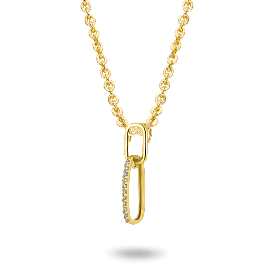 Collier mit Anhänger 11 Zirkonia aus Gold 585