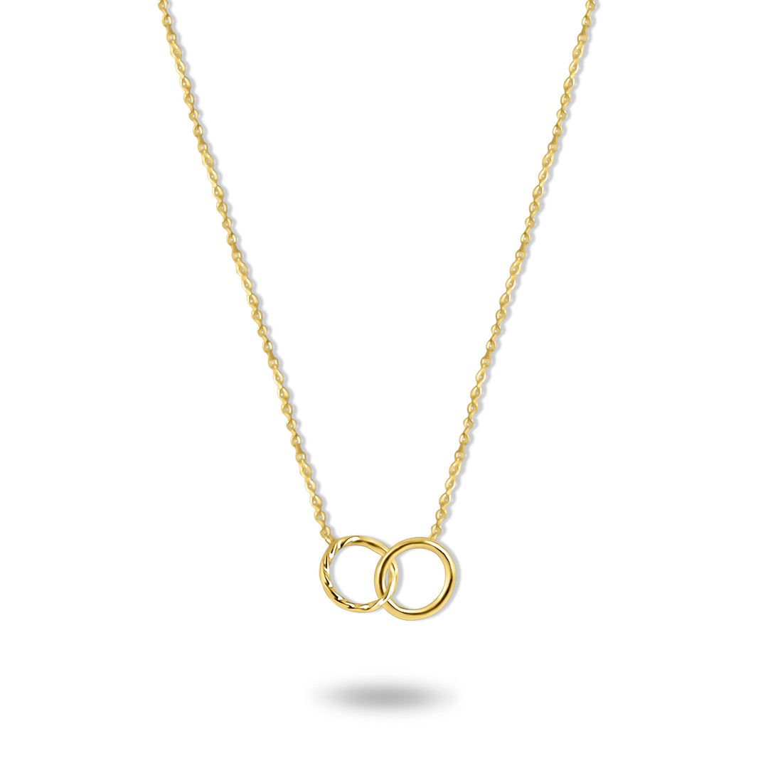 Collier 2 Kreise aus Gold 585