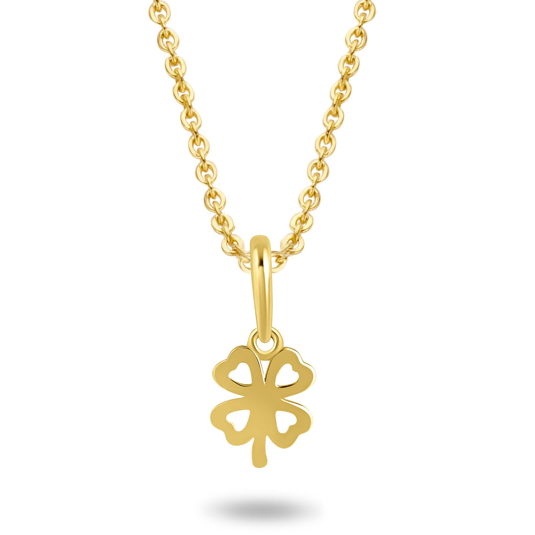 Collier mit Anhänger Kleeblatt aus Gold 585