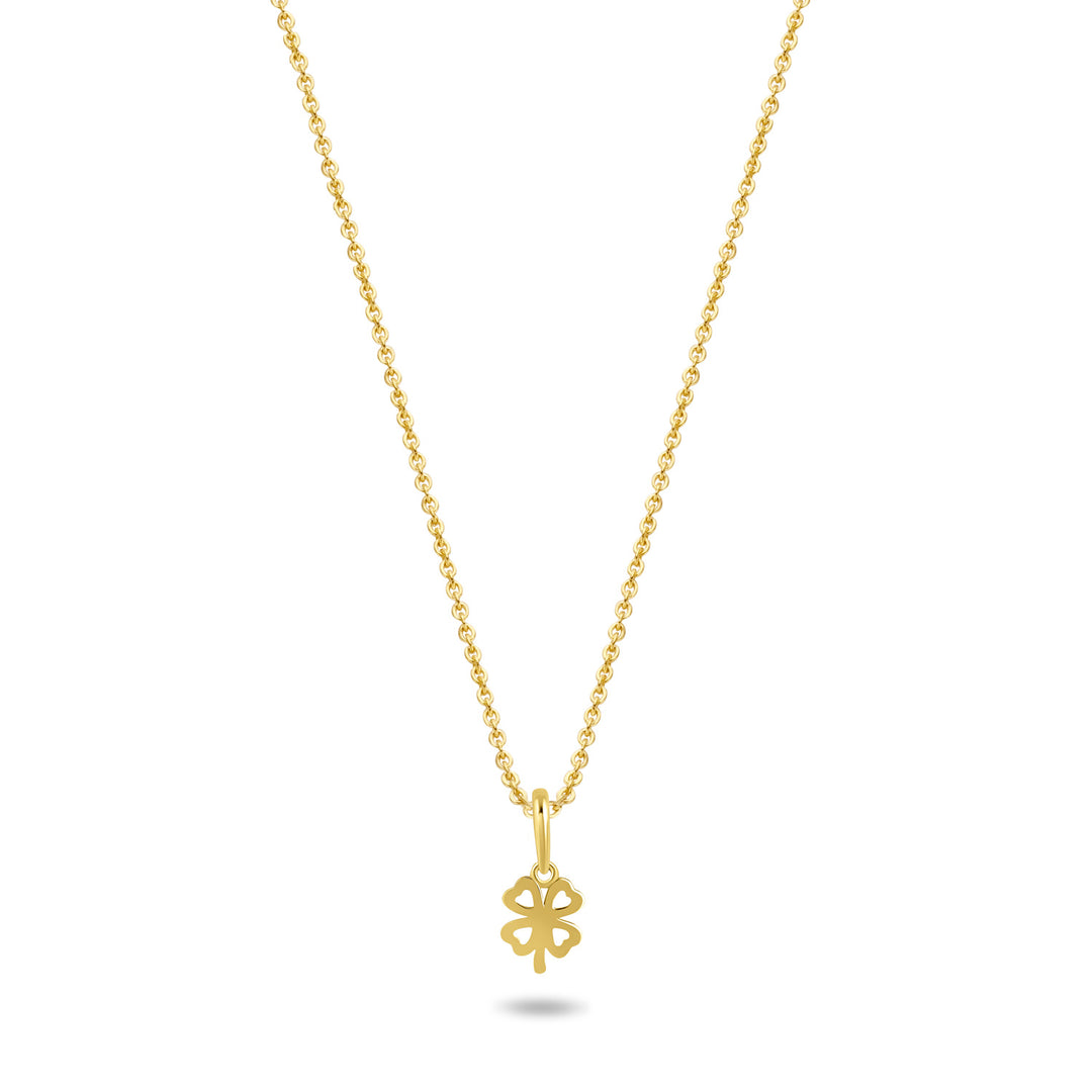 Collier mit Anhänger Kleeblatt aus Gold 585