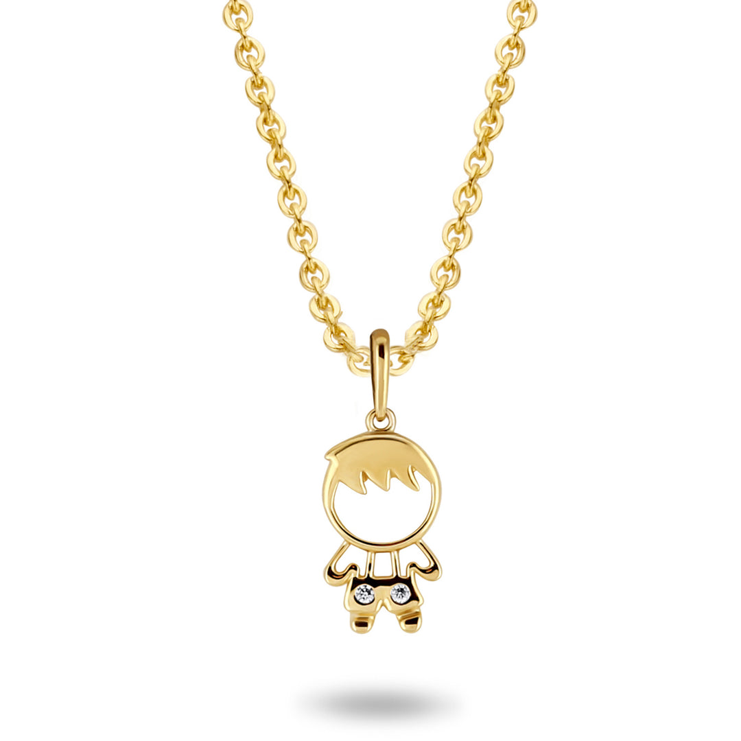 Collier Boy mit Zirkonia aus Gold 585