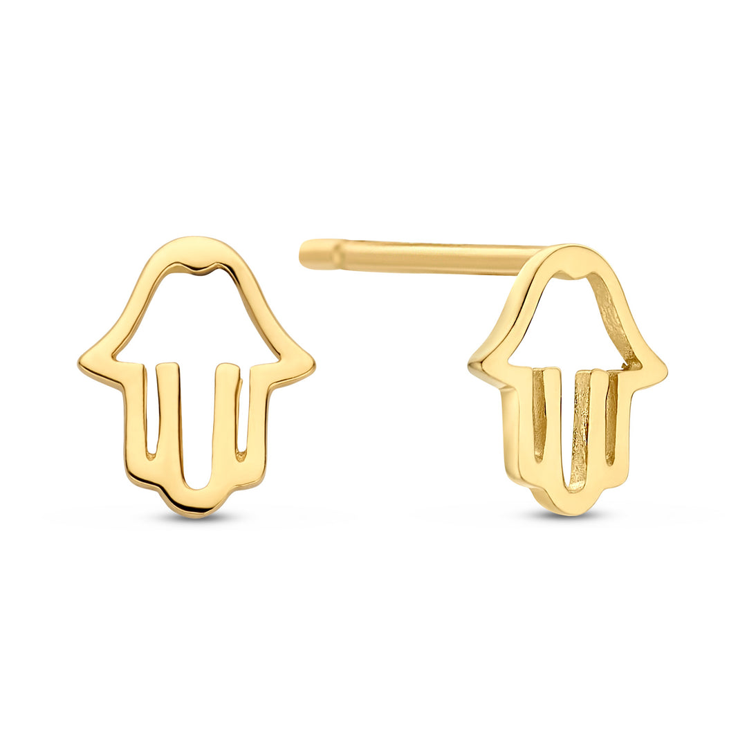 Ohrstecker Hand aus Gold 585