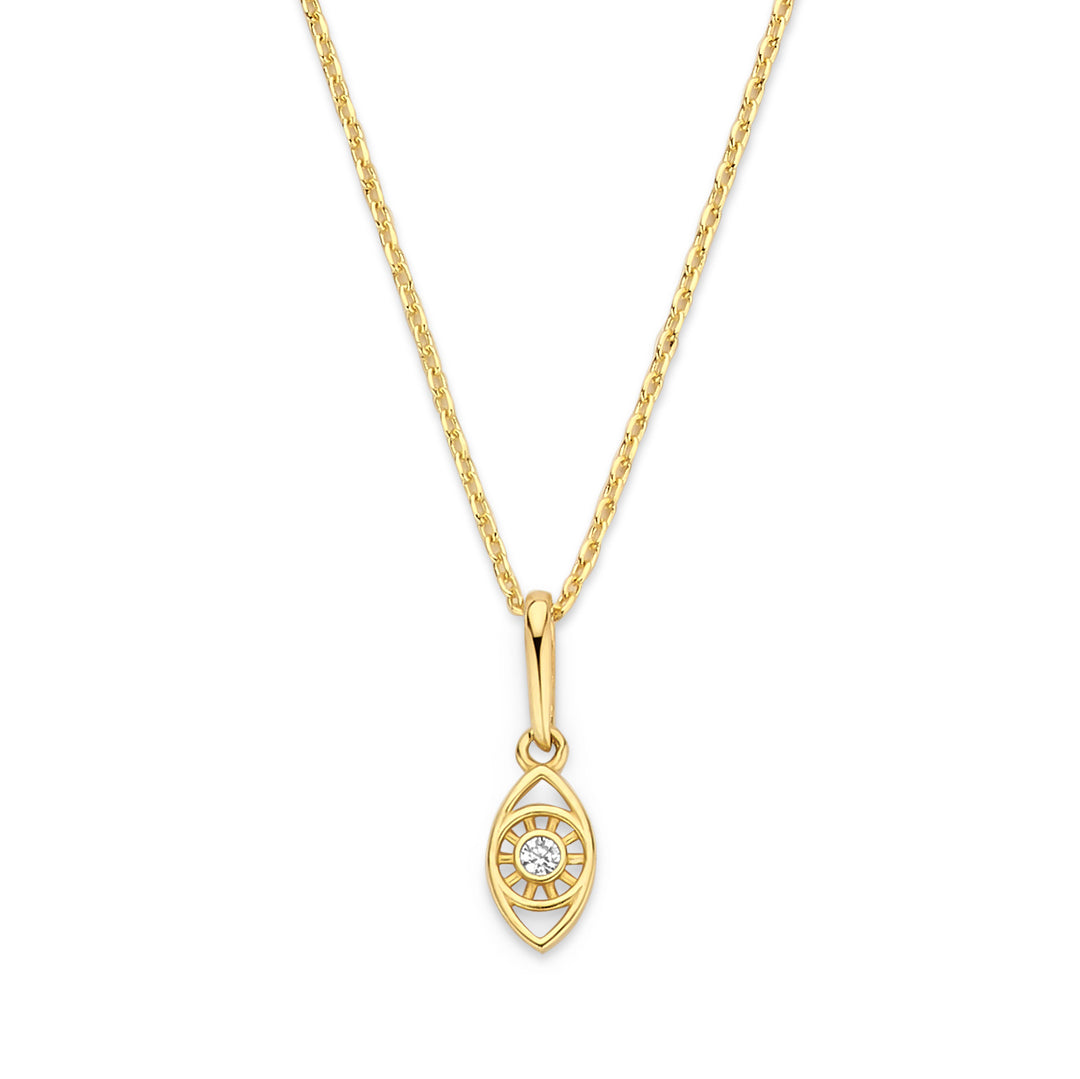 Collier mit Anhänger Auge aus Gold 585