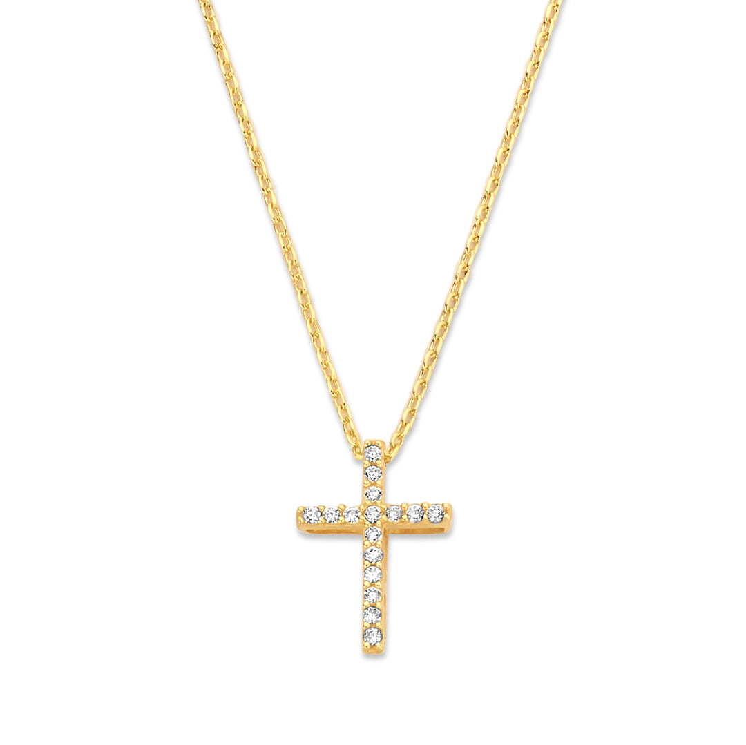 Collier mit Anhänger Kreuz aus Gold 585