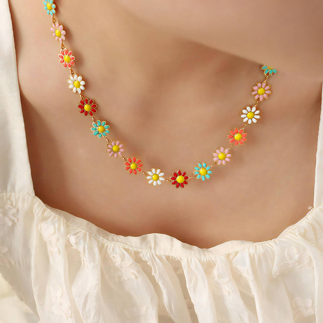 Vergoldete Kette "Flowerful"