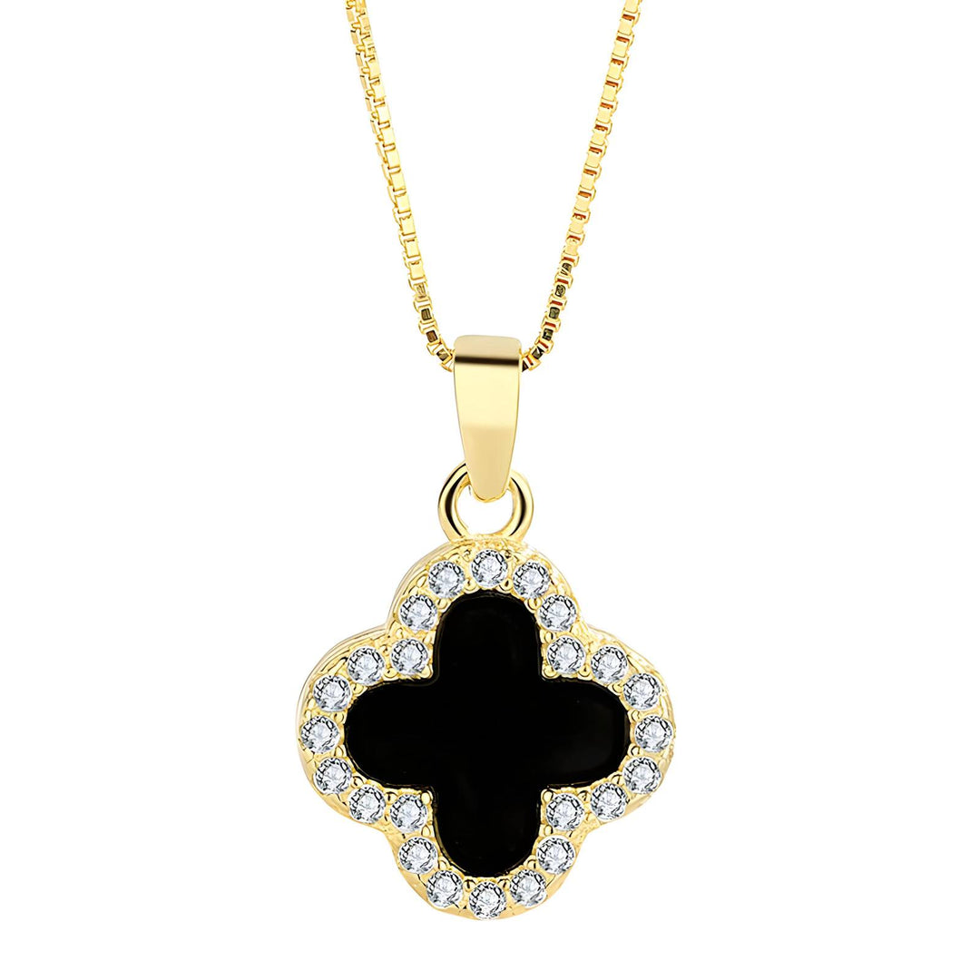 Vergoldete Kette "Blinky Clover" aus Edelstahl