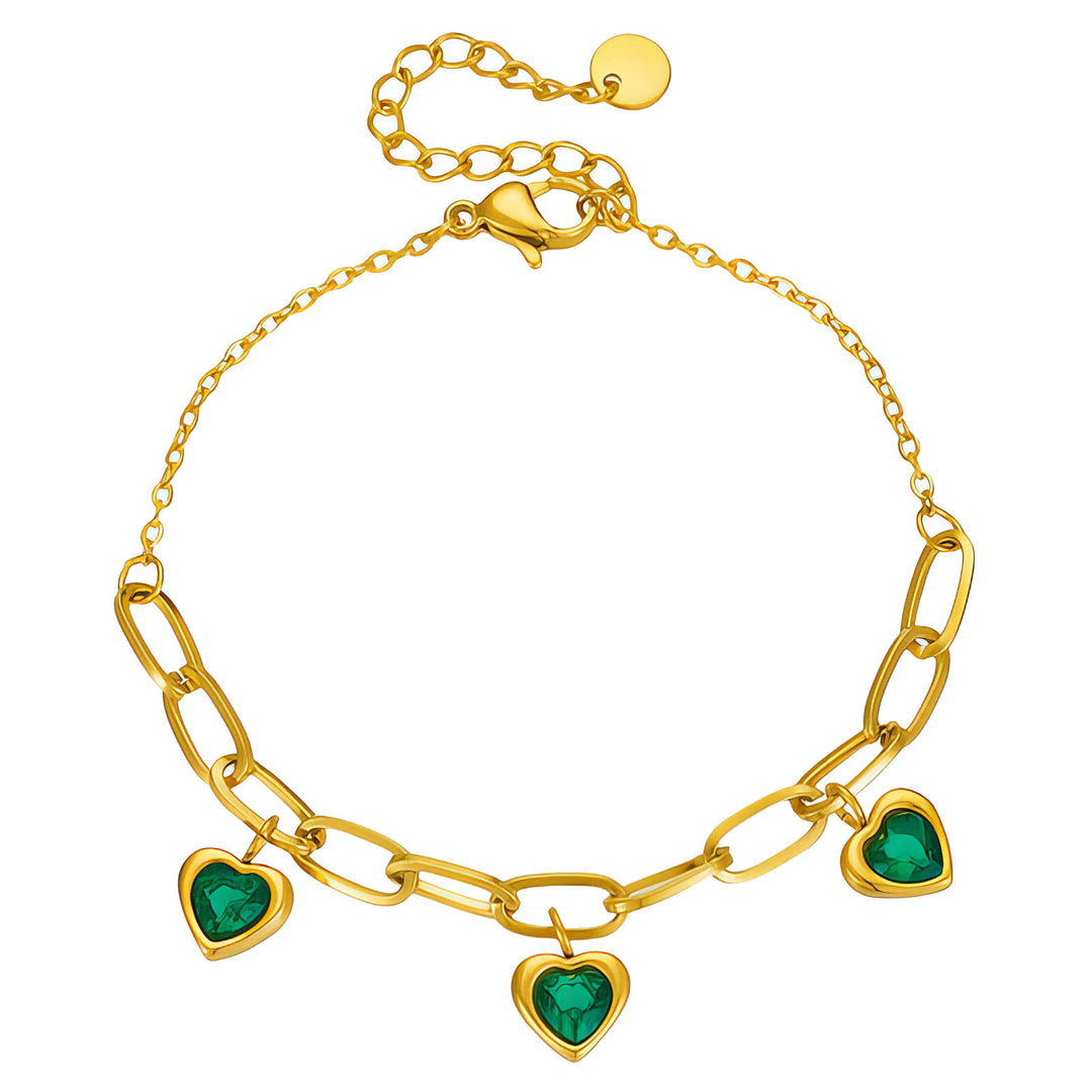 Hearts Bracelet aus 18kt vergoldetem Edelstahl