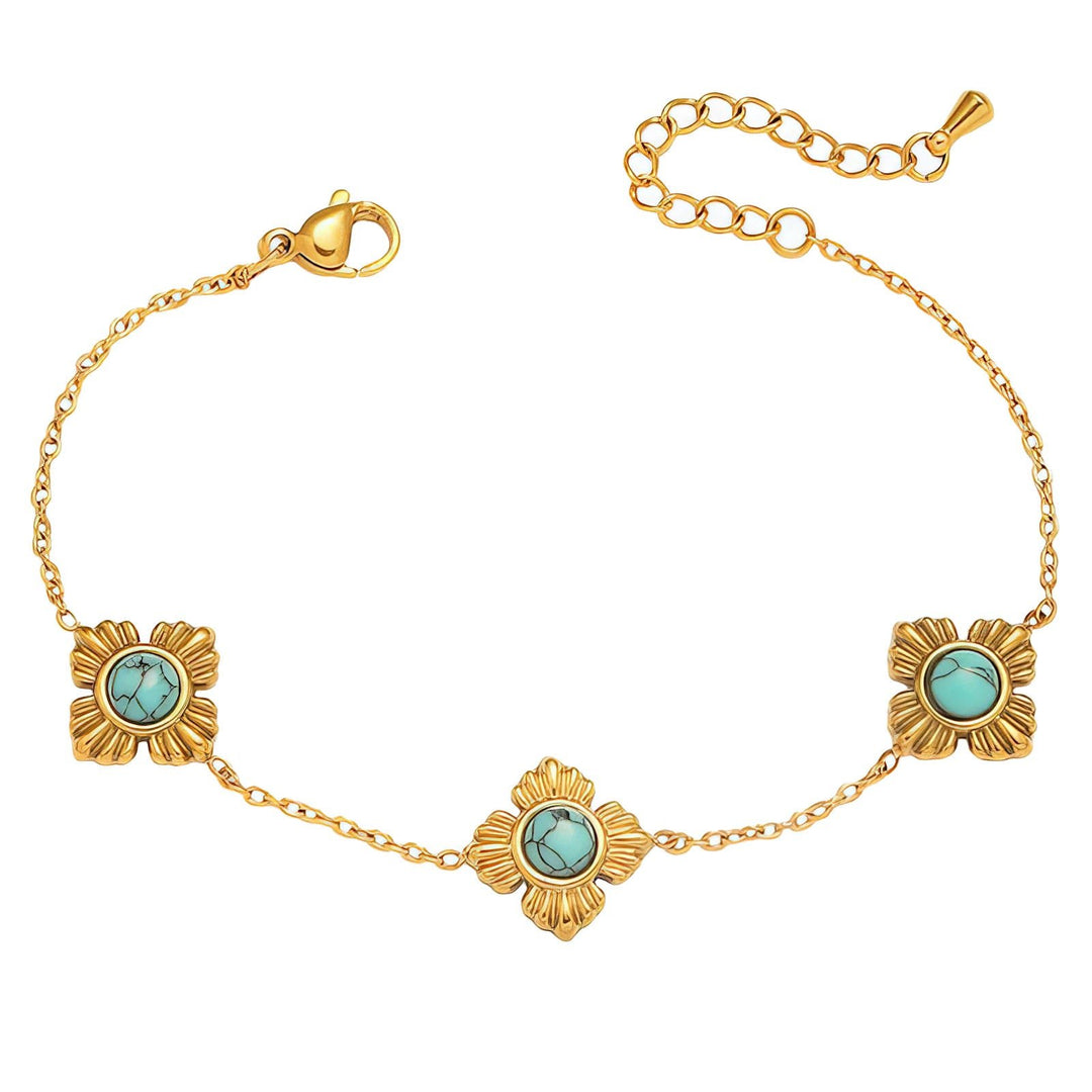Flower Meadow Armband aus vergoldetem Edelstahl
