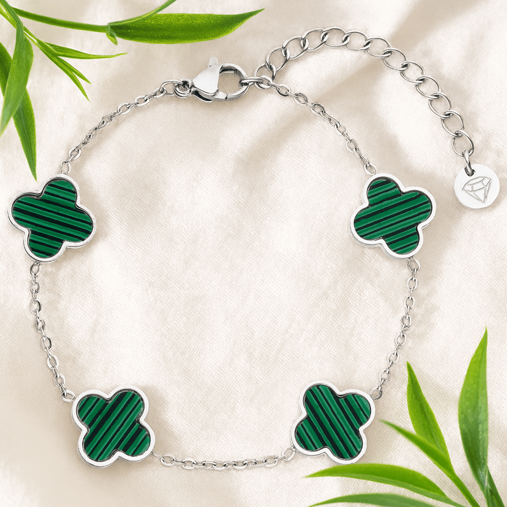 Green Clover Armband | 18K vergoldet