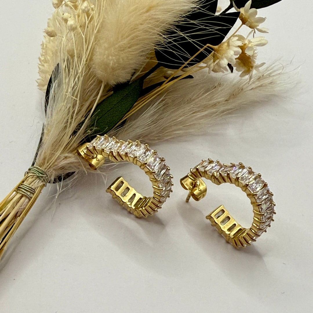 Herz-Creolen "Luxury" aus 18kt vergoldetem Edelstahl