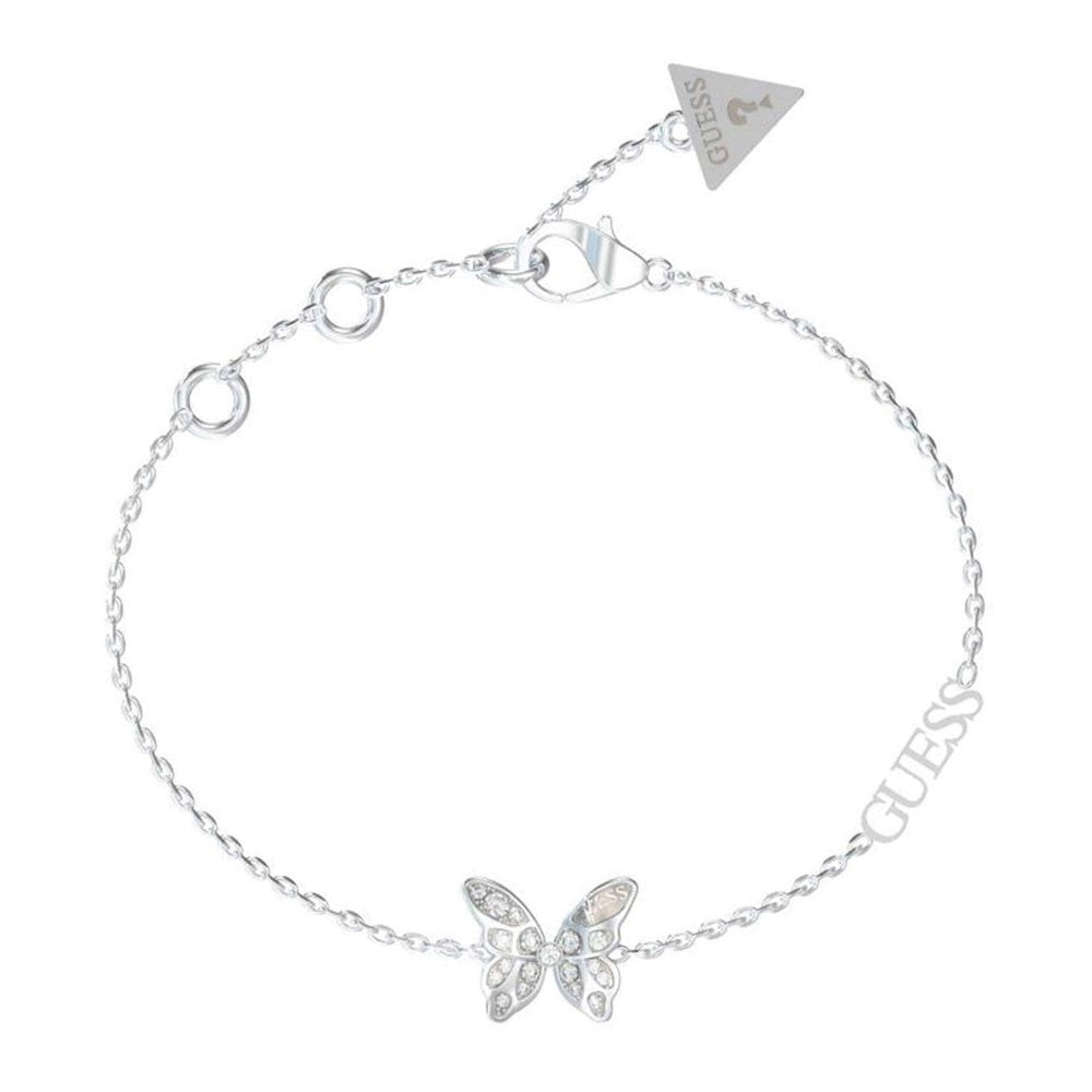 Guess Damen Armband Blume Silberfarben