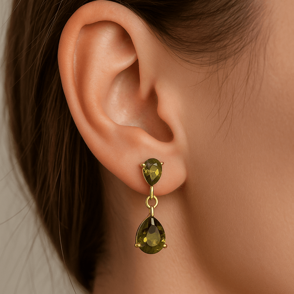 Vergoldete Ohrhänger aus Edelstahl