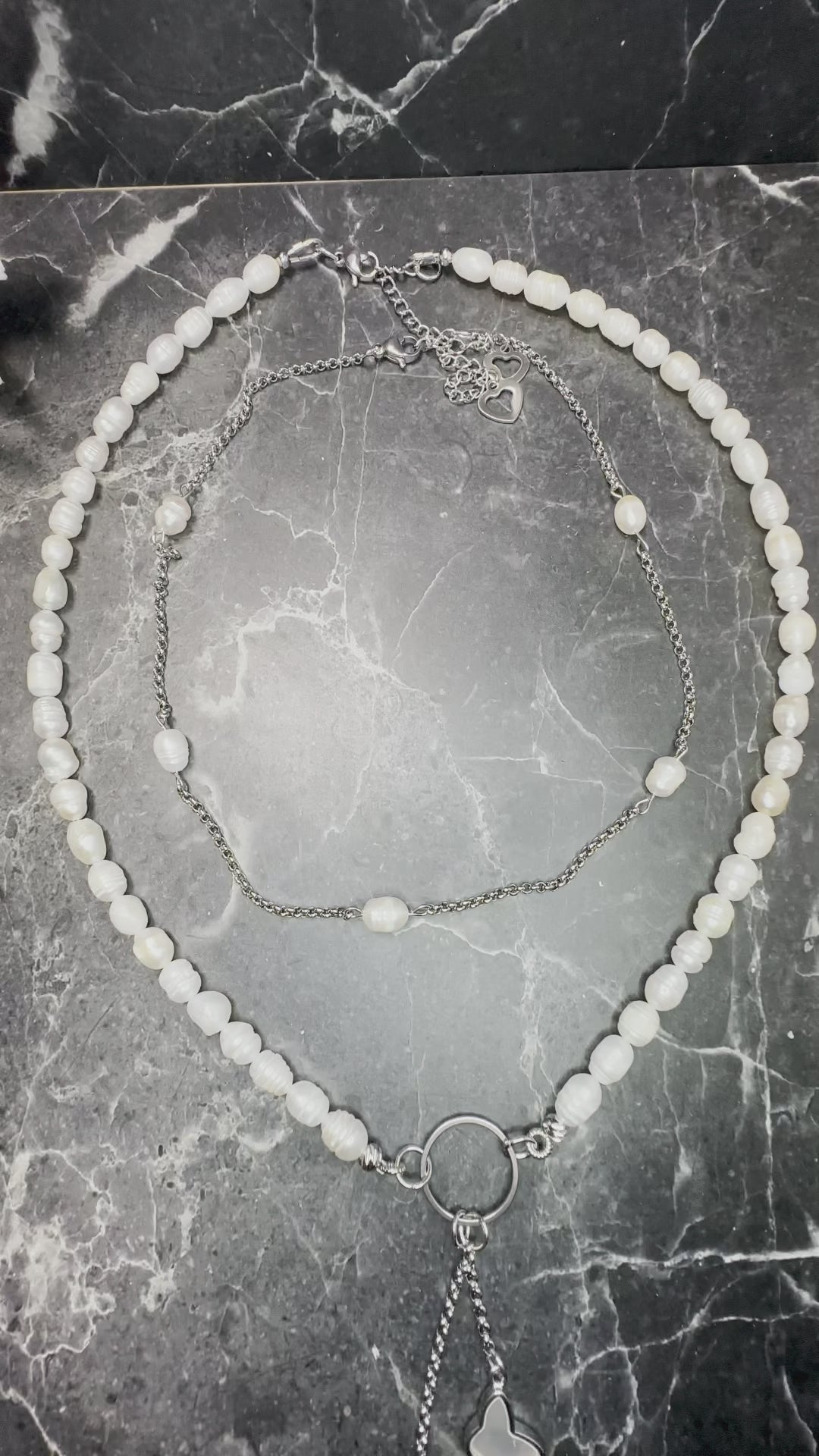 Collier Set aus Süßwasserzuchtperlen