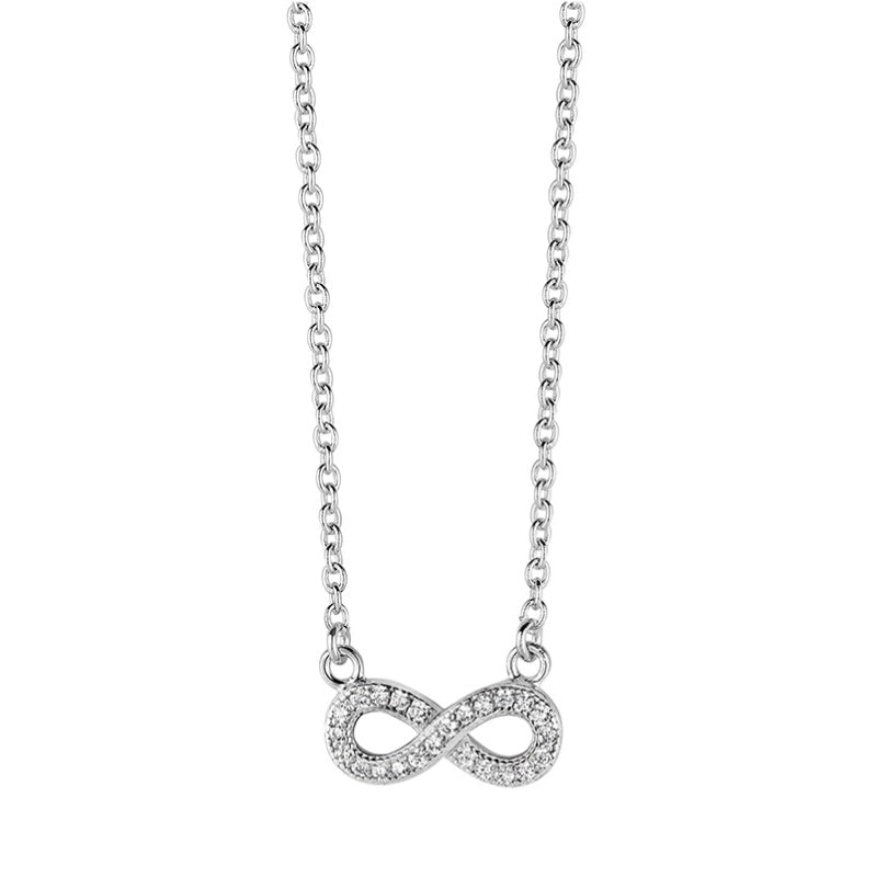 Collier Infinity mit 23 Zirkonia in Silber