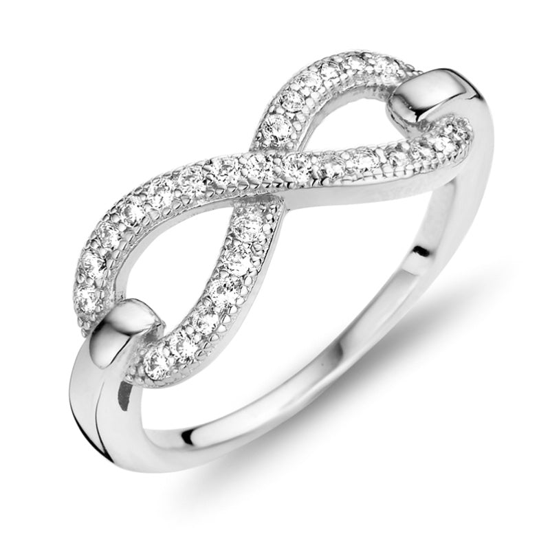 Ring Infinity mit 27 Zirkonia in Silber