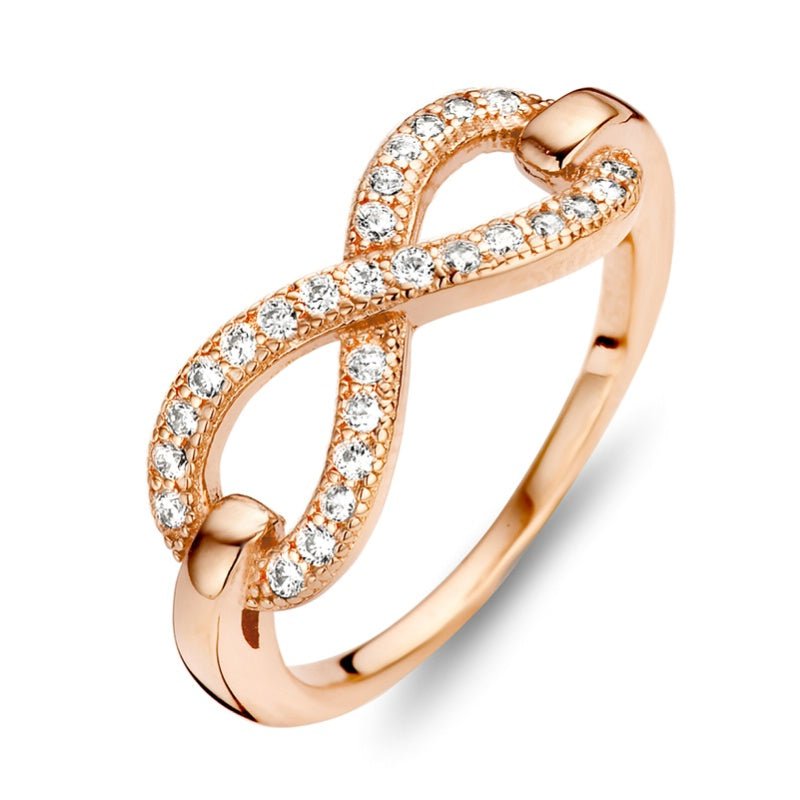 Ring Infinity mit 27 Zirkonia in rosé gold