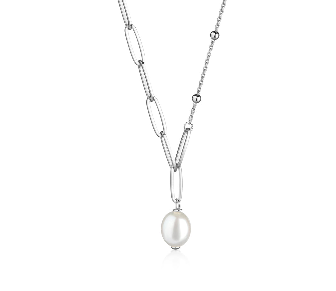 Collier mit Süßwasser-Zuchtperle aus Silber