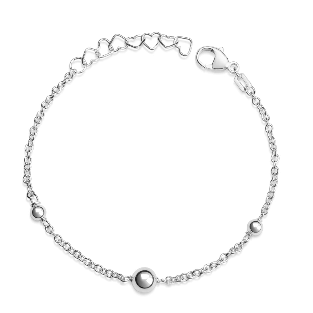 Armband mit 3 Kugeln aus Silber